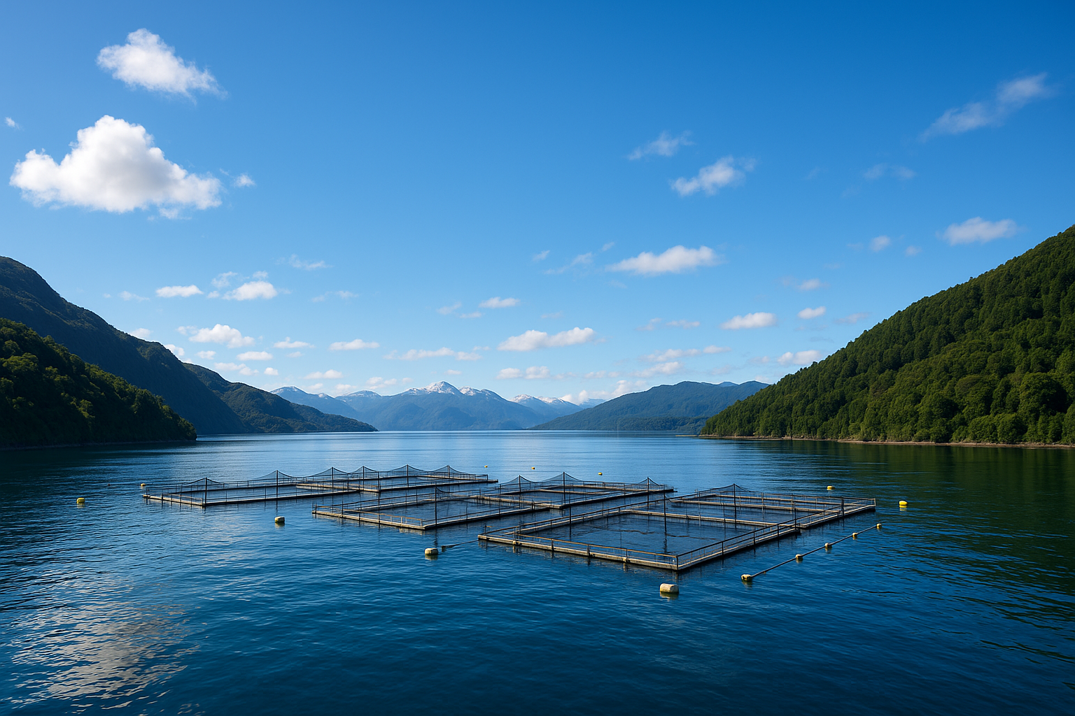 Paisaje marítimo del sur de Chile