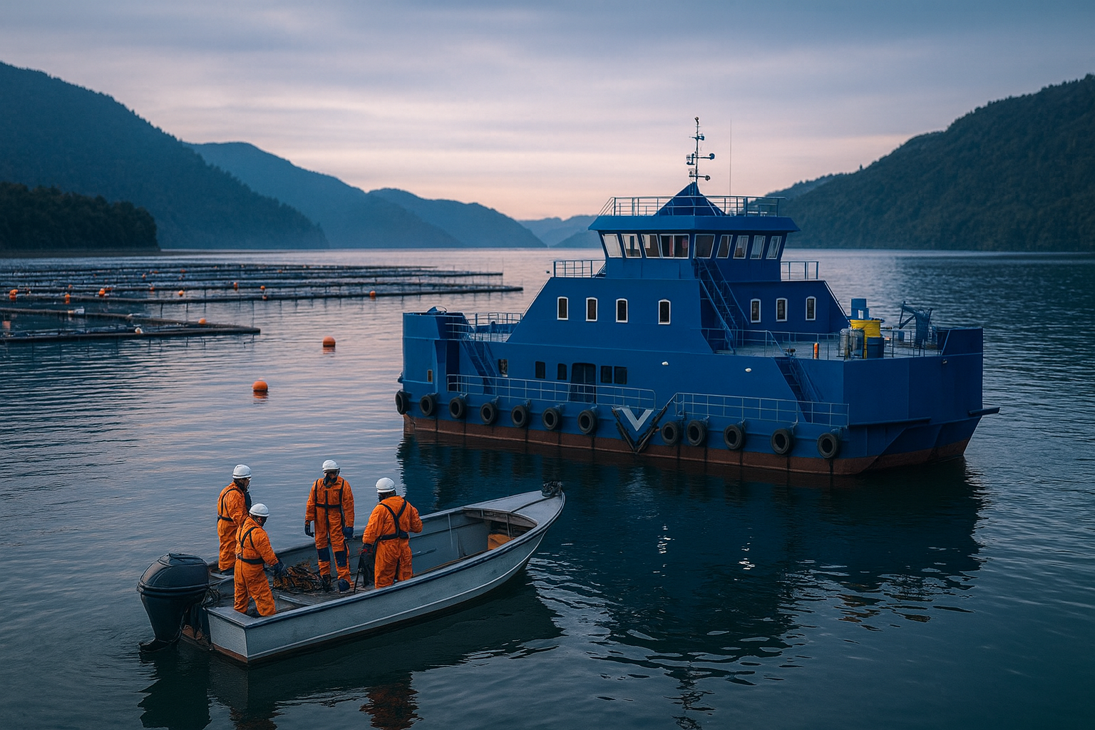 Mantención marina en pontón