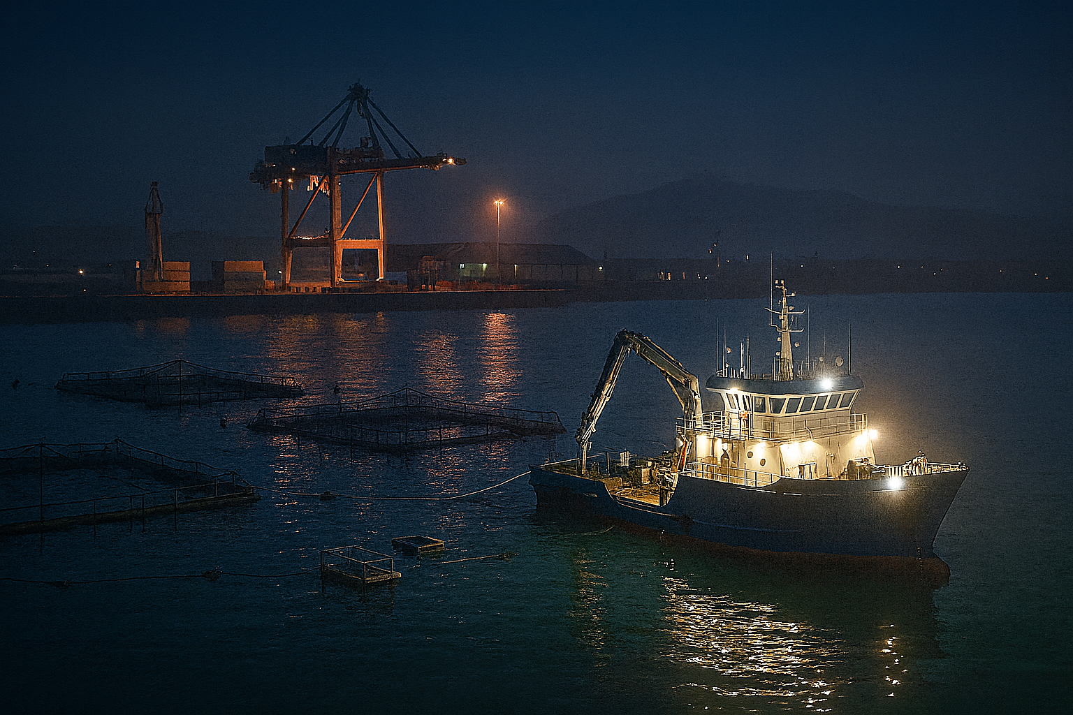 Emergencia marítima nocturna